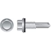 STRONG-POINT 12-24 x 0.88 in. Unslotted Indented Hex Washer Head Screws Zinc Plated, 3PK HA4